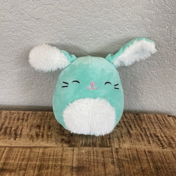 Squishmallow 5" Sammy the Bunny" Teal Plush Ultrasoft Stuffed Animal Toy Doll - Picture 8 of 9